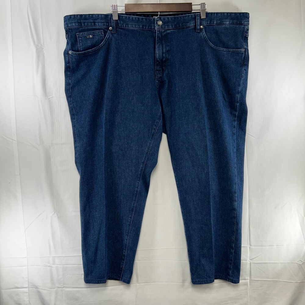 BOSS Hugo Boss Jeans Mens 50/30 Blue Straight Leg Stretch Denim